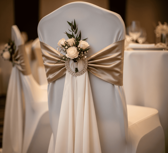 Decoración de eventos con cubresillas al mayoreo