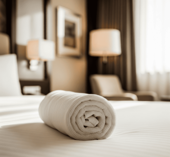 Toallas de hotel de alta calidad para huéspedes satisfechos
