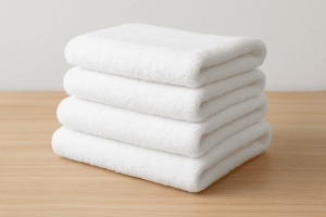 Toallas para gym al mayoreo dobladas y listas para uso en Guadalajara