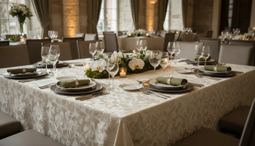 Manteles para Mesa Rectangular de 8 Sillas: Durabilidad y Diseño B2B